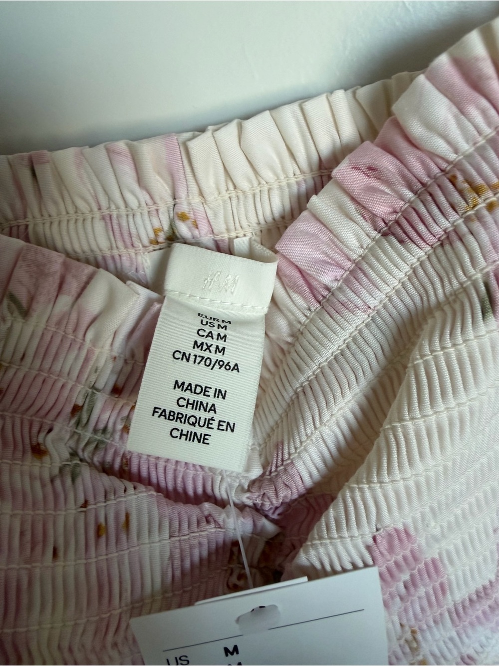 H&M Light Pink Floral Smocked Midi Dress - Picture 6 of 10